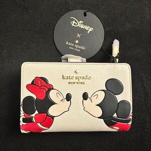 Disney Kate Spade New York Mickey and Minnie Wallet Bifold Compact Clutch
